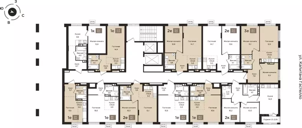 Студия Пермский край, Пермь ул. Капитана Гастелло, 21 (21.6 м) - Фото 2