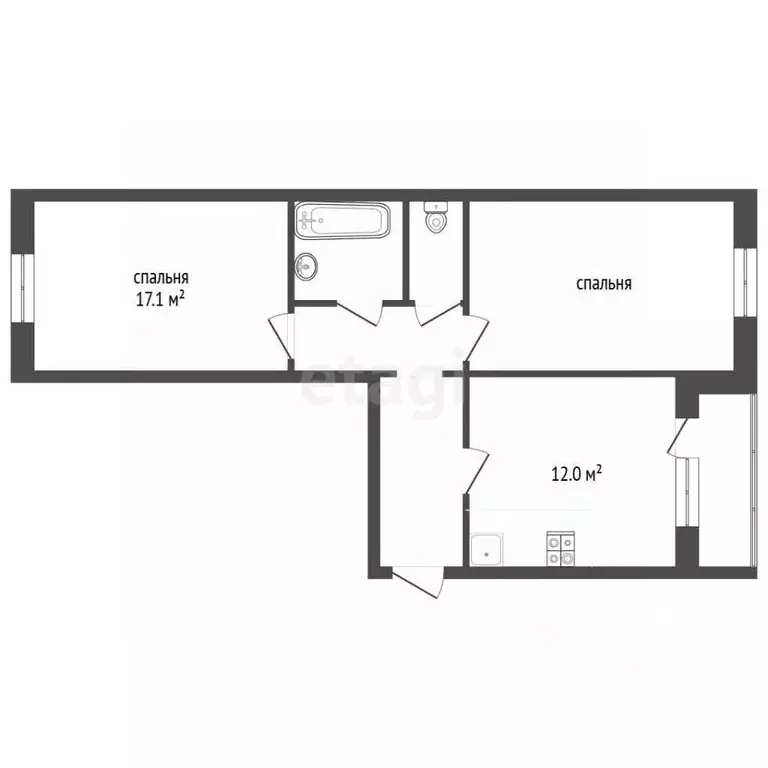 2-к кв. Московская область, Раменское ул. Приборостроителей, 14 (58.3 ... - Фото 1