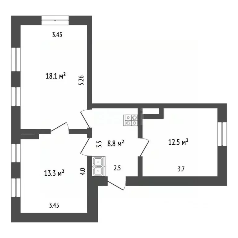 3-к кв. Ставропольский край, Кисловодск просп. Победы (52.7 м) - Фото 1