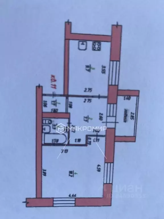 1-к кв. Орловская область, Кромы пгт ул. К. Маркса, 90 (40.6 м) - Фото 1