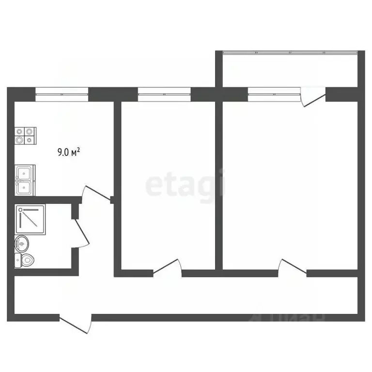 2-к кв. Ростовская область, Азов Азовский район, Петровская пл., 9 ... - Фото 2