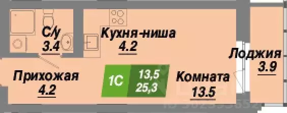 1-к кв. Новосибирская область, Новосибирск Калининский квартал жилой ... - Фото 1