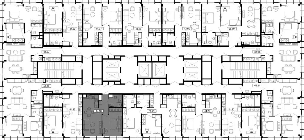 1-комнатная квартира: Москва, 4-я улица Марьиной Рощи, 12к1 (43.58 м) - Фото 1