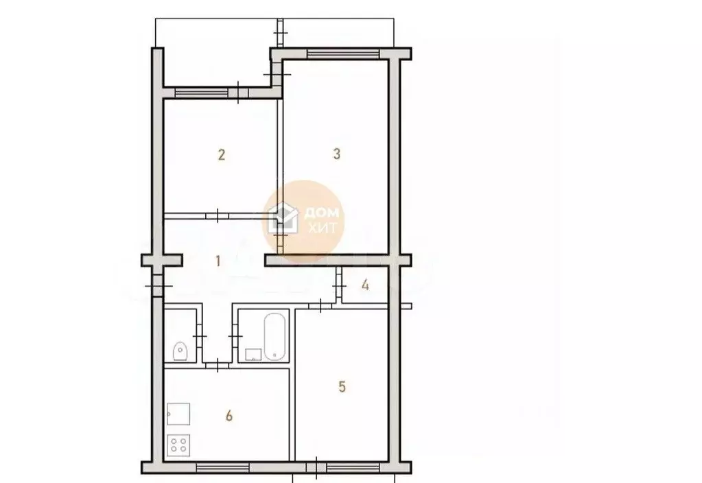 3-к кв. Крым, Симферополь ул. Иртышская, 2А (63.2 м) - Фото 1