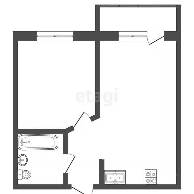 1-к кв. Вологодская область, Вологда ул. Космонавта Беляева, 32к1 ... - Фото 2