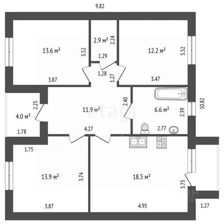 Дом в Краснодарский край, Кущевская ст-ца пер. Максима Горького (65 м) - Фото 2