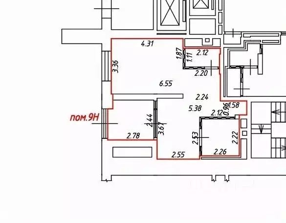 Помещение свободного назначения в Москва 3-я Владимирская ул., 23 (43 ... - Фото 2