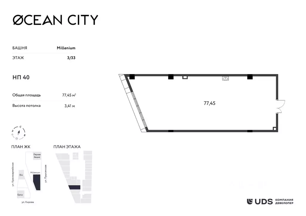 Помещение свободного назначения в Удмуртия, Ижевск Пушкинская ул. (77 ... - Фото 1