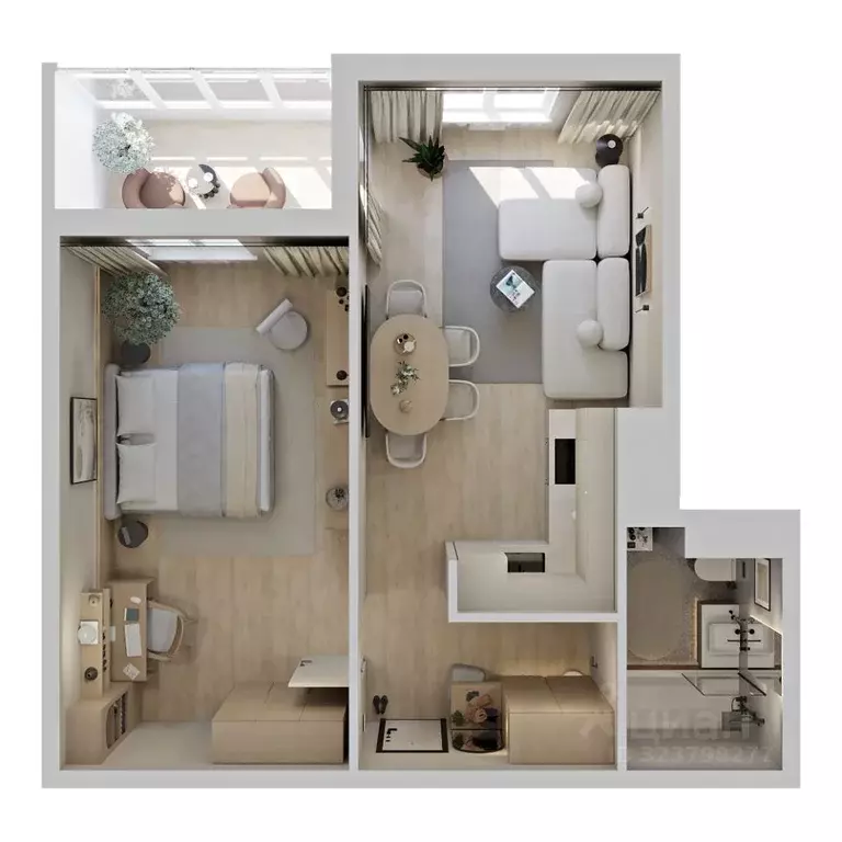 1-к кв. Ханты-Мансийский АО, Сургут 51-й мкр, Сити Парк жилой комплекс ... - Фото 2