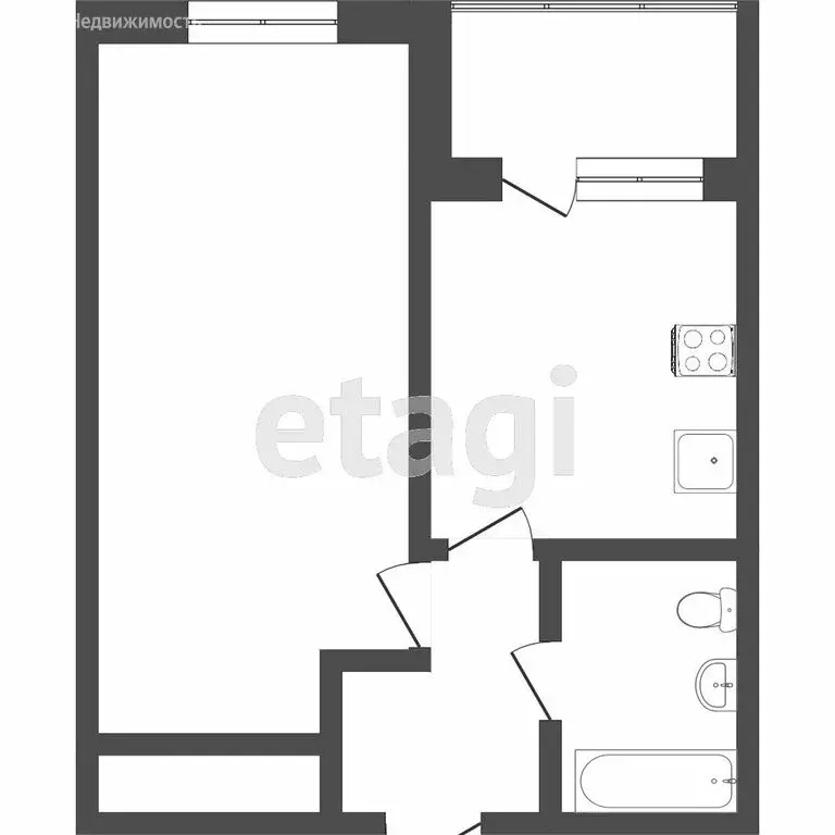 1-комнатная квартира: Тюмень, улица Ветеранов Труда, 9Ак2 (32.3 м) - Фото 1