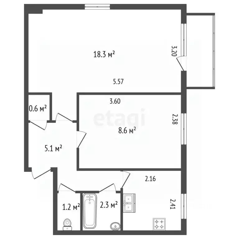 2-к кв. Санкт-Петербург, Санкт-Петербург, Кронштадт ул. Аммермана, 30 ... - Фото 2