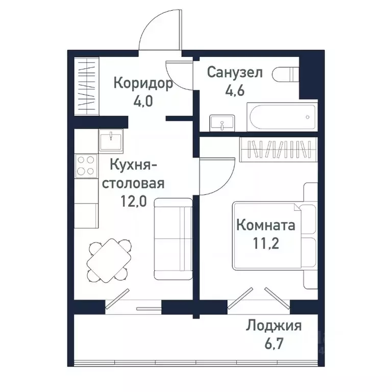 1-к кв. Челябинская область, Челябинский городской округ, пос. ... - Фото 0