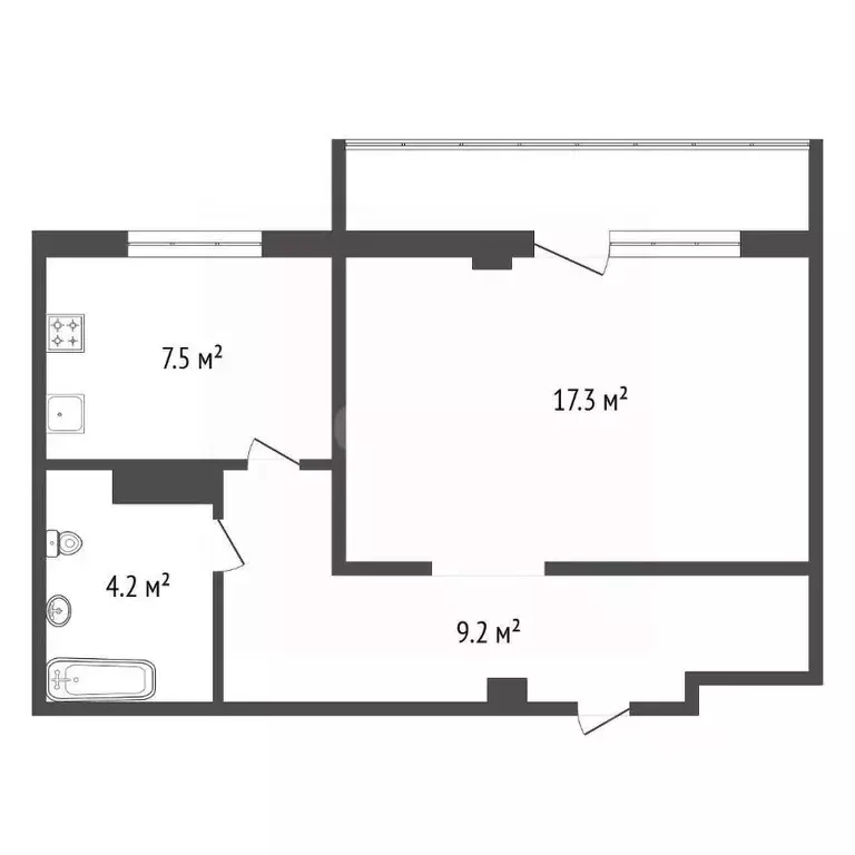 1-к кв. Красноярский край, Красноярск Норильская ул., 3Ж (38.2 м) - Фото 1