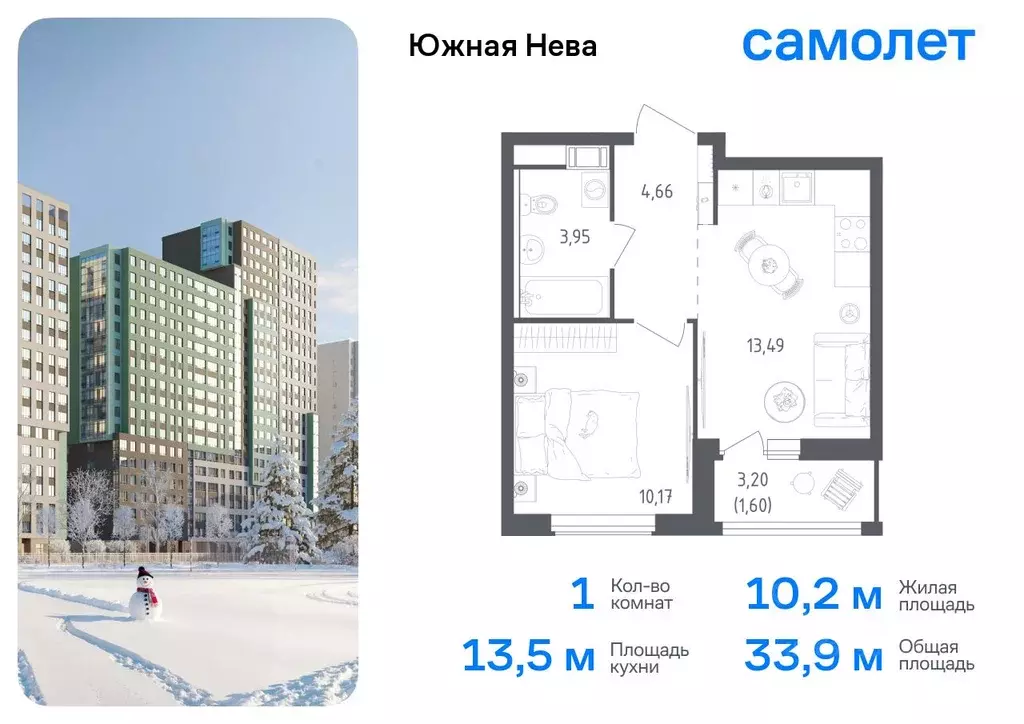 1-к кв. Ленинградская область, Всеволожский район, Свердловское ... - Фото 0