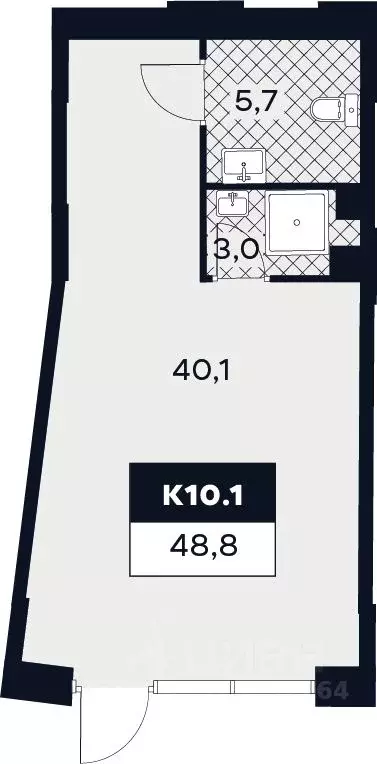 Торговая площадь в Москва Лодочная ул., 27К2 (49 м) - Фото 1