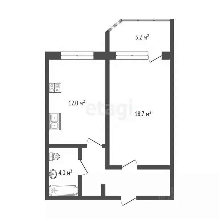 1-к кв. Ханты-Мансийский АО, Сургут ул. Семена Билецкого, 6 (43.7 м) - Фото 1