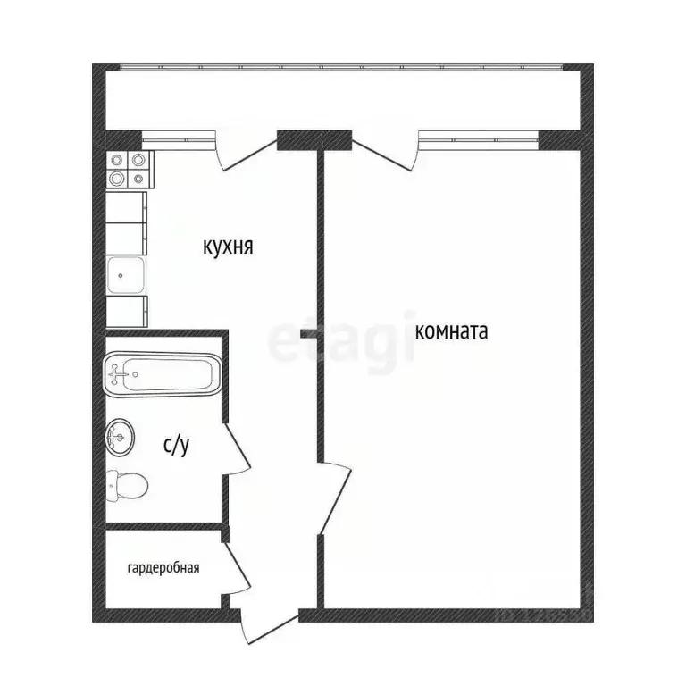 1-к кв. Костромская область, Кострома Давыдовский-1 мкр, 24 (33.3 м) - Фото 1