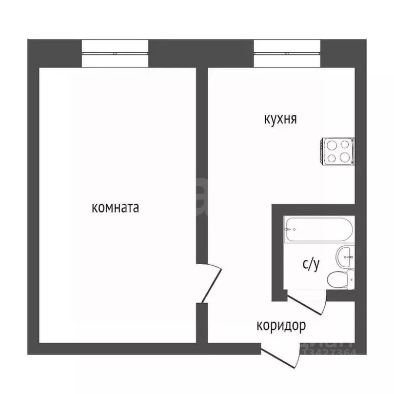 1-к кв. Курганская область, Курган ул. Свердлова, 1 (30.4 м) - Фото 2