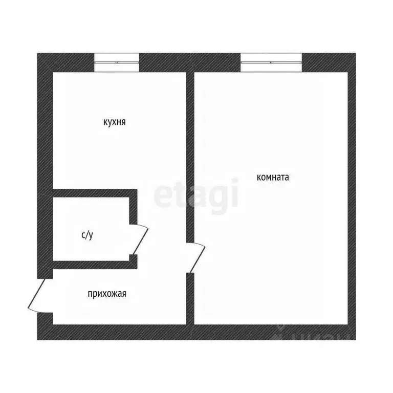 1-к кв. Курганская область, Курган ул. Дзержинского, 59 (29.1 м) - Фото 1