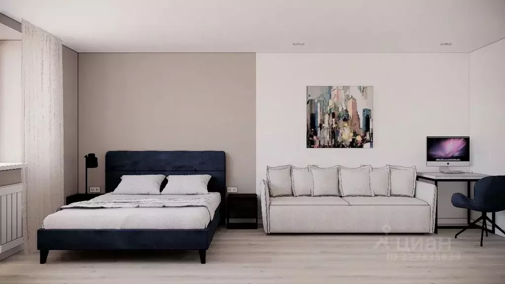 Студия Свердловская область, Екатеринбург ул. Коминтерна, 11 (33.6 м) - Фото 1