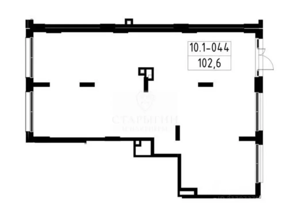 Торговая площадь в Москва Прокшино жилой комплекс, к10.1.1 (102 м) - Фото 2