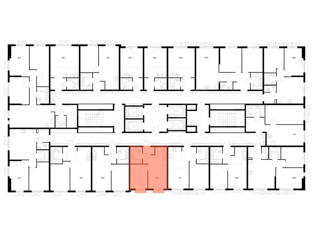 1-к. квартира, 32,4 м, 4/24 эт. - Фото 1