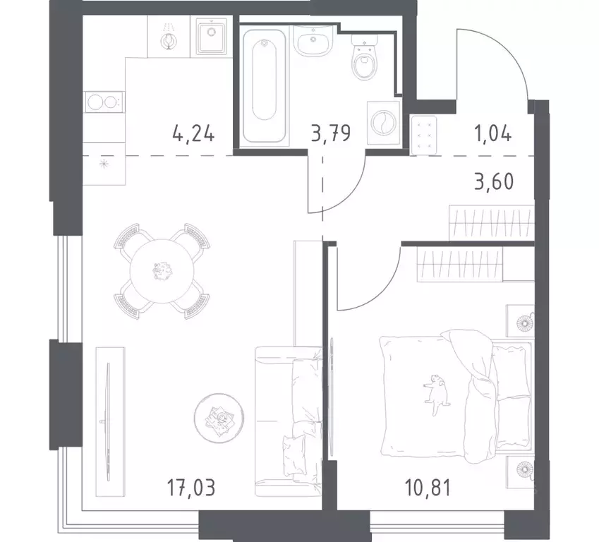 1-к кв. Московская область, Домодедово городской округ, с. Ям ул. ... - Фото 1
