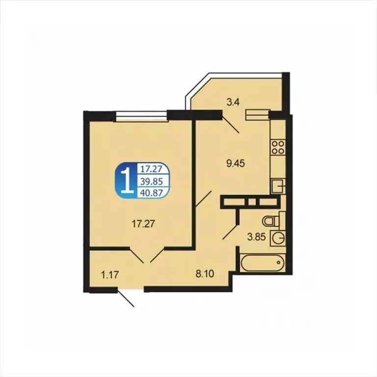 1-к кв. Московская область, Рузский муниципальный округ, Тучково пгт ... - Фото 1