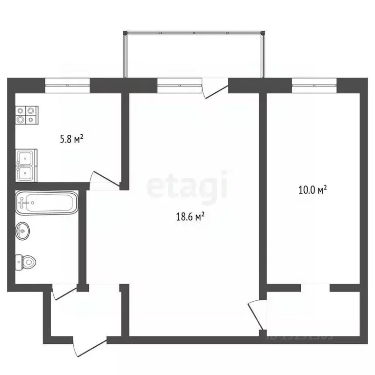 2-к кв. Челябинская область, Миасс просп. Макеева, 26 (41.9 м) - Фото 2