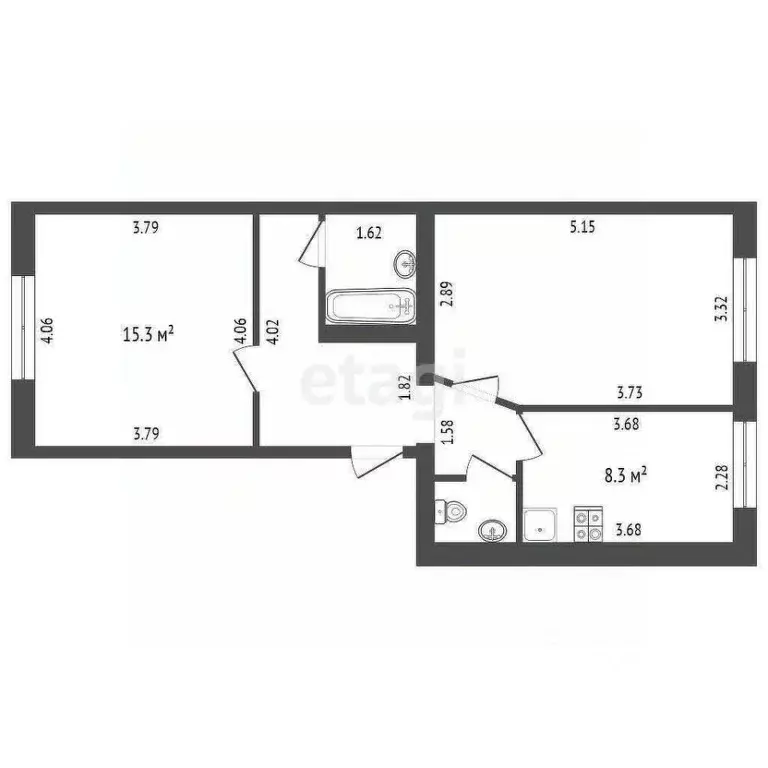 2-к кв. Вологодская область, Харовск ул. Механизаторов, 15 (53.6 м) - Фото 2