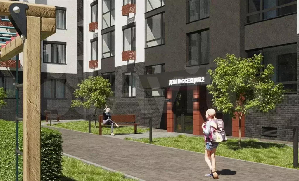 1-к. квартира, 33,5 м, 4/9 эт. - Фото 1