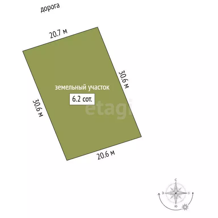 Участок в Калиновка, улица Шевченко, 13 (6.2 м) - Фото 1