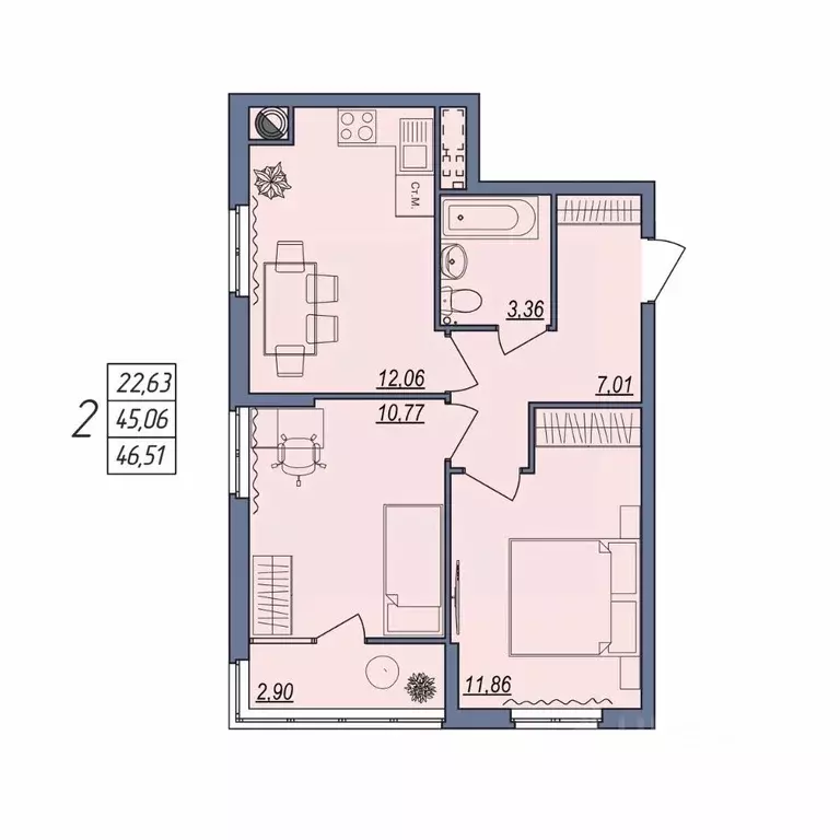 2-к кв. Волгоградская область, Волгоград ул. Тракторостроителей, 31/1 ... - Фото 1