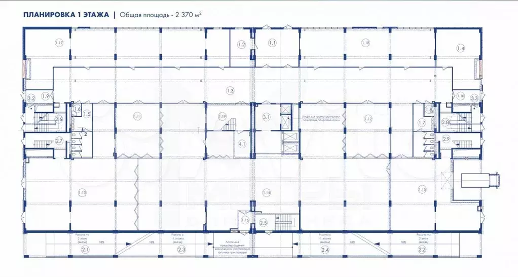 Бизнес-центр с торговыми помещениями, 12 000 кв.м, open-space - Фото 0