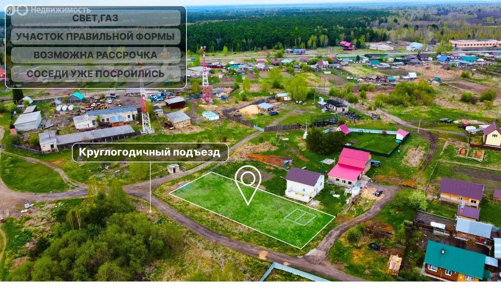 Участок в деревня Губино, Берёзовая улица (12 м) - Фото 2