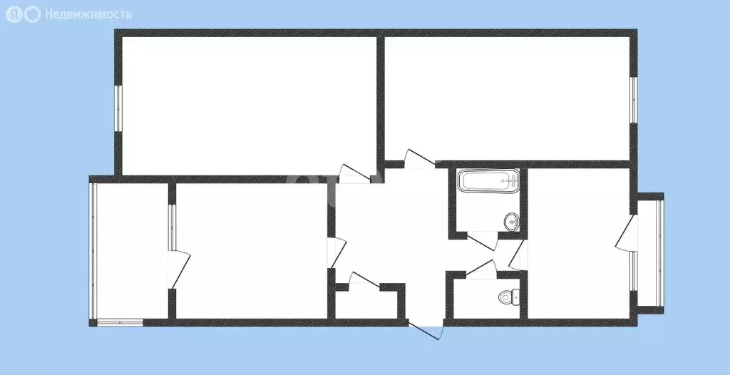 3-комнатная квартира: Черкесск, улица Гутякулова, 28 (65.4 м) - Фото 2