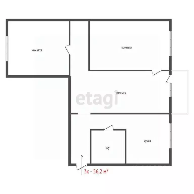 3-к кв. Свердловская область, Екатеринбург ул. Водонасосная, 16 (56.2 ... - Фото 2