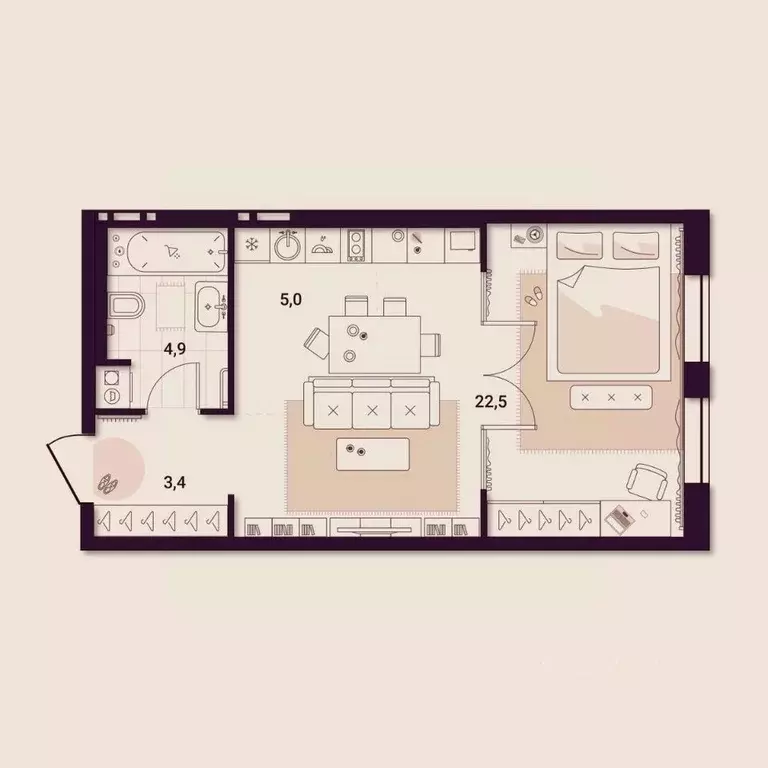1-к кв. Приморский край, Артем ул. Куйбышева, 11А (35.76 м) - Фото 0