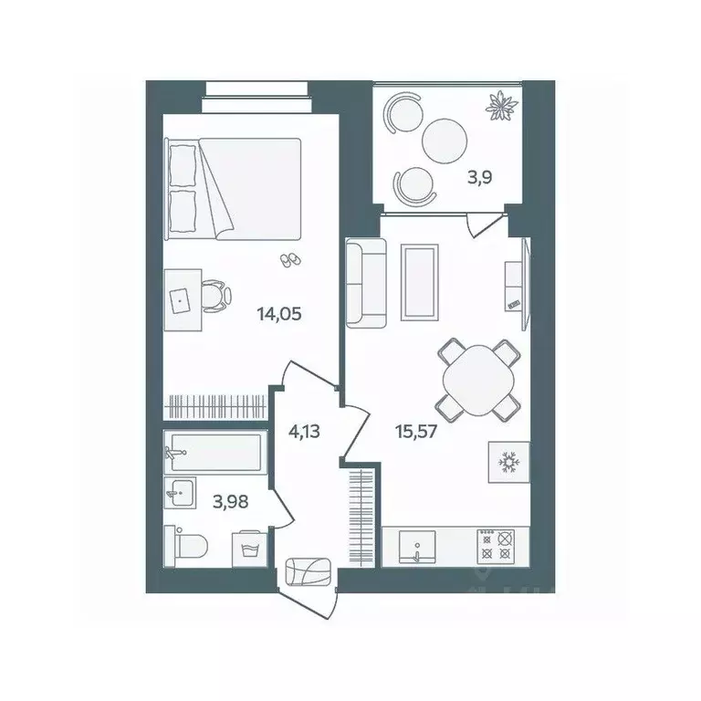 1-к кв. Ярославская область, Ярославль пос. Павловский, Волга-Лайф ... - Фото 1