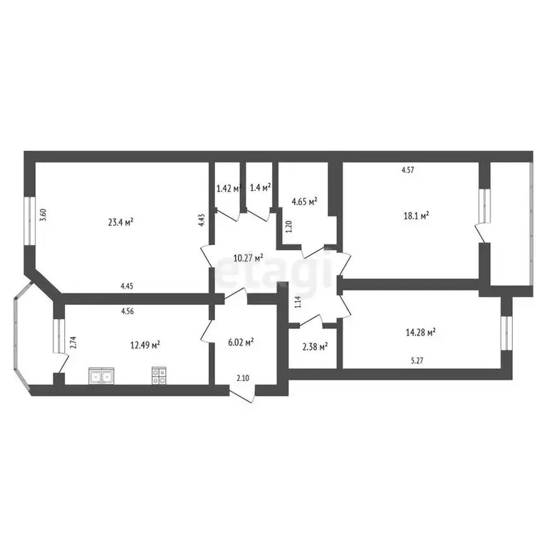 3-комнатная квартира: Ульяновск, 2-й переулок Мира, 28А (94.4 м) - Фото 0