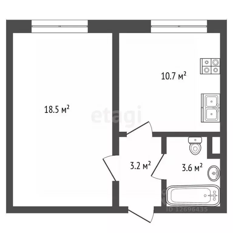 1-к кв. Московская область, Ленинский городской округ, пос. Битца ... - Фото 2