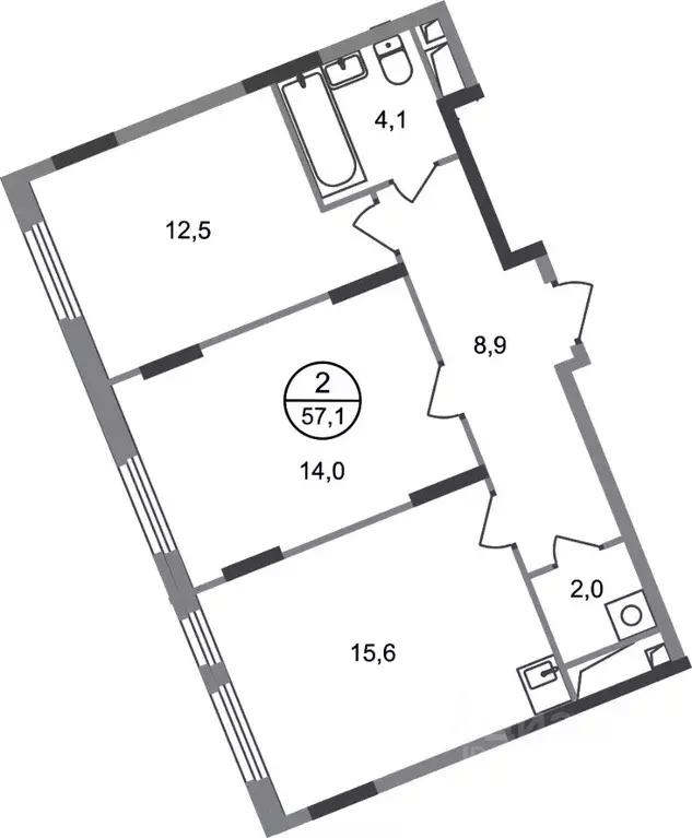 2-к кв. Москва Переделкино Ближнее мкр, 18-й кв-л,  (57.1 м) - Фото 0