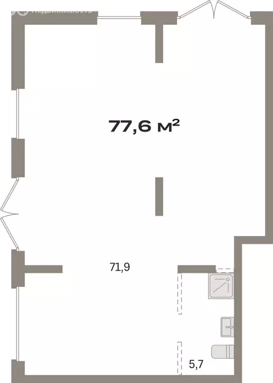 Торговая площадь (77.57 м) - Фото 1