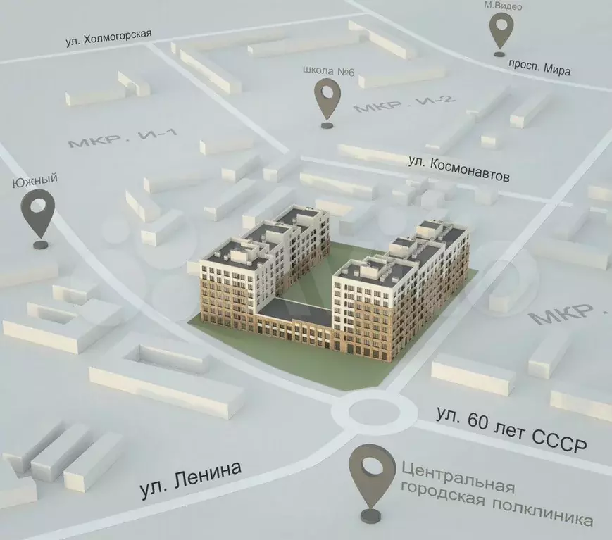 3-к. квартира, 63,1 м, 3/8 эт. - Фото 1