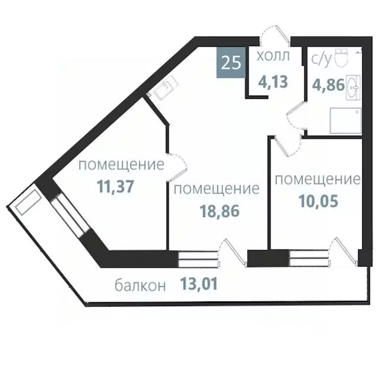 3-к кв. Калининградская область, Балтийск  (62.28 м) - Фото 0