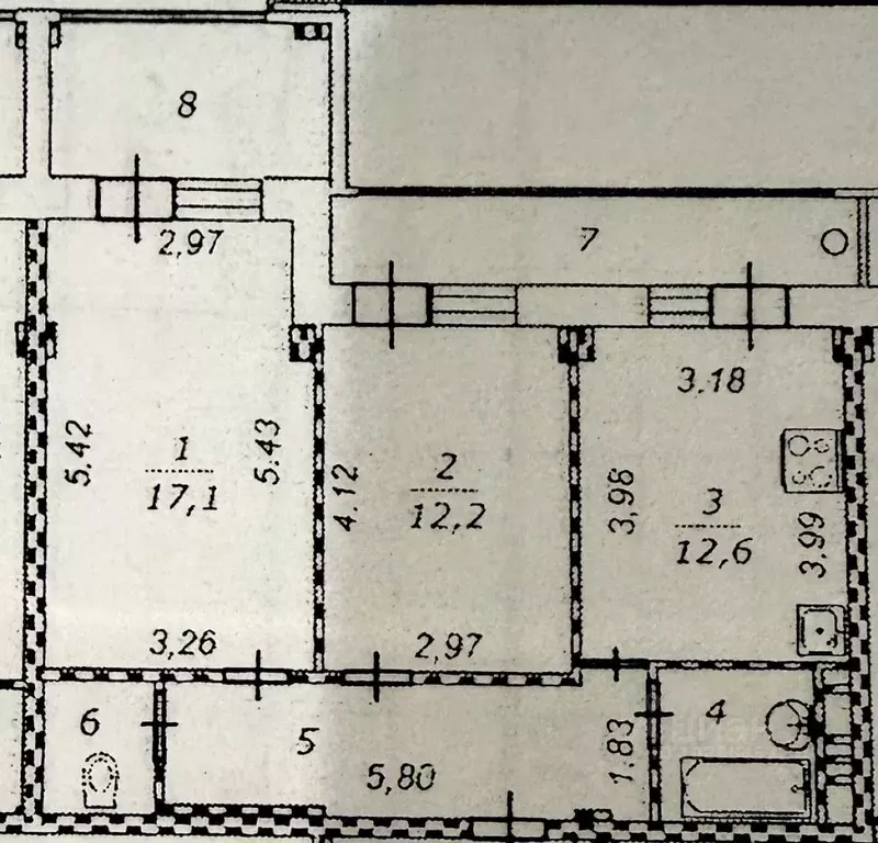 2-к кв. Белгородская область, Белгород просп. Славы, 45А (58.0 м) - Фото 2