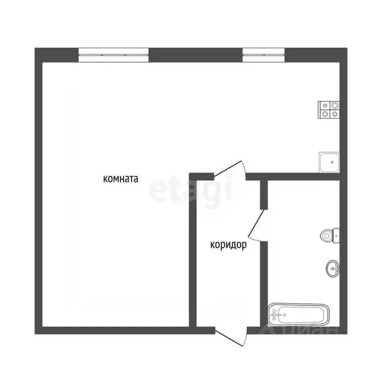 1-к кв. Карелия, Петрозаводск проезд Скандинавский, 9А (28.7 м) - Фото 1