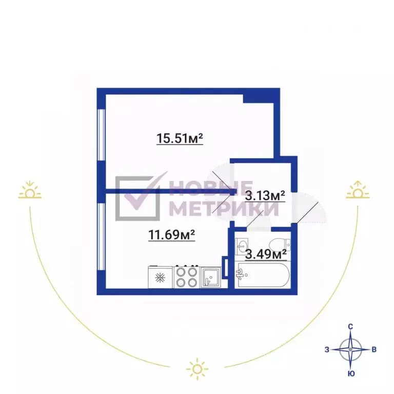 1-к кв. Санкт-Петербург Ремесленная ул., 17 (33.9 м) - Фото 2