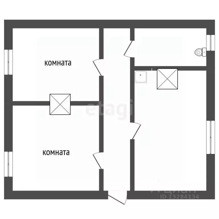 2-к кв. Вологодская область, Великоустюгский муниципальный округ, пос. ... - Фото 2