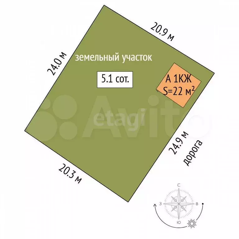 Дача 22 м на участке 5,1 сот. - Фото 0